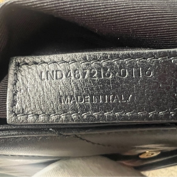 Yves Saint Laurent Black Chevron Lou Lou Shoulder Bag - Picture 3 of 6